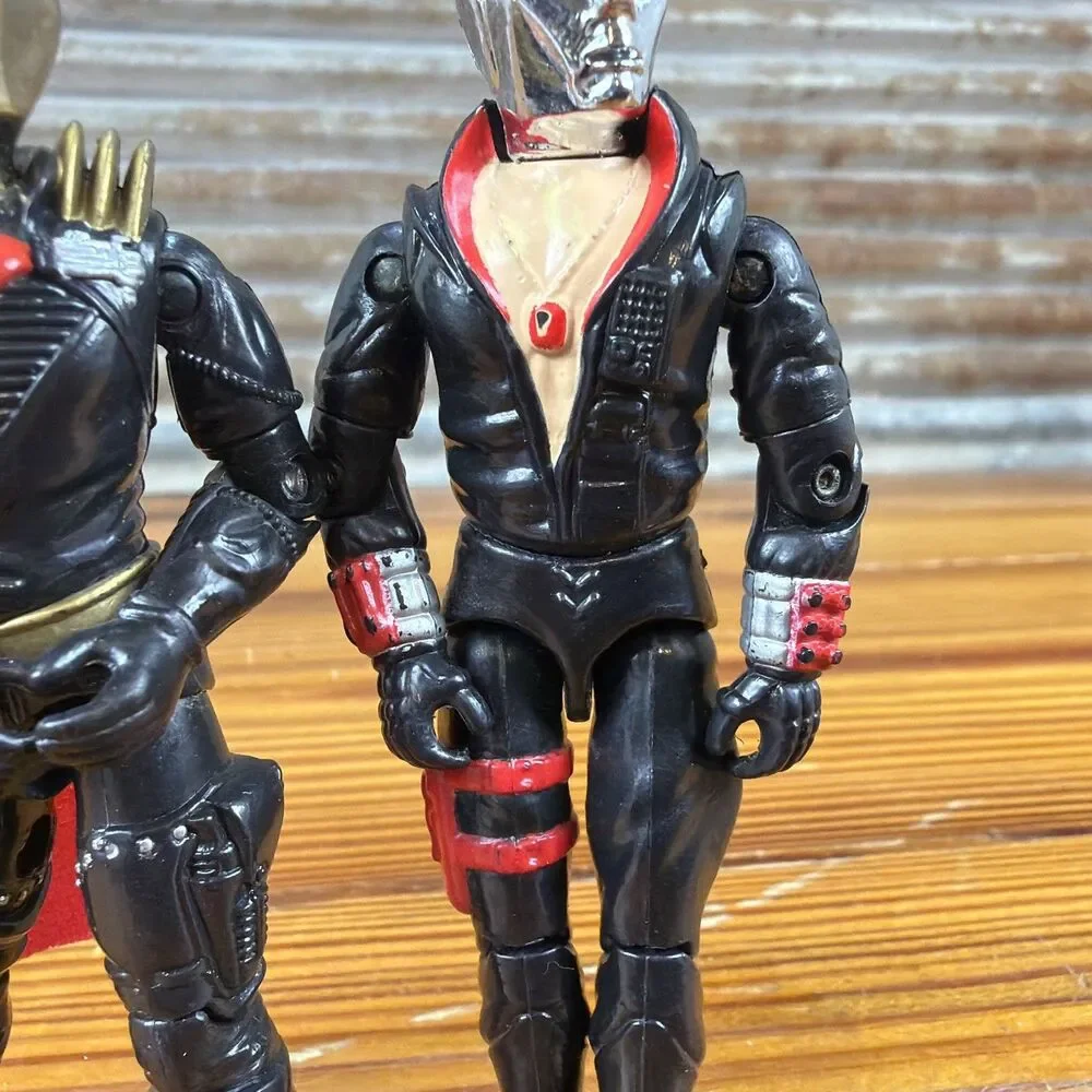 Vintage Hasbro G.I. Joe V1 Destro & 1988 V2 Destro (no Sword) Clean-Tight